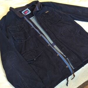 Mens XL Staple dark blue corduroy jacket